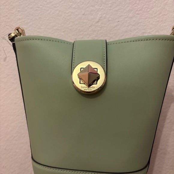 Kate Spade “Audrey” Mini Bucket Bag (style K8103) in Sage Smooth Leather - Picture 1 of 7